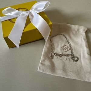 Kendra Scott Silver Heart Charm Bracelet